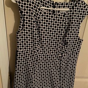 Navy and White Polka Dot Dress